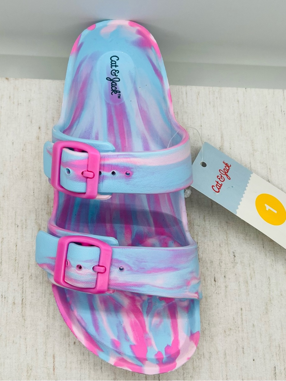 NEW Cat & Jack GIRLS SLIP ON Tye Dye Size 1 SINGLE RIGHT ONLY Amputee